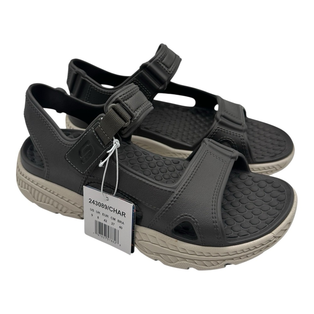 Skechers Foamies Creston Ultra Quarter Strap Sandals Mens Sz 9 Charcoal Grey NWT